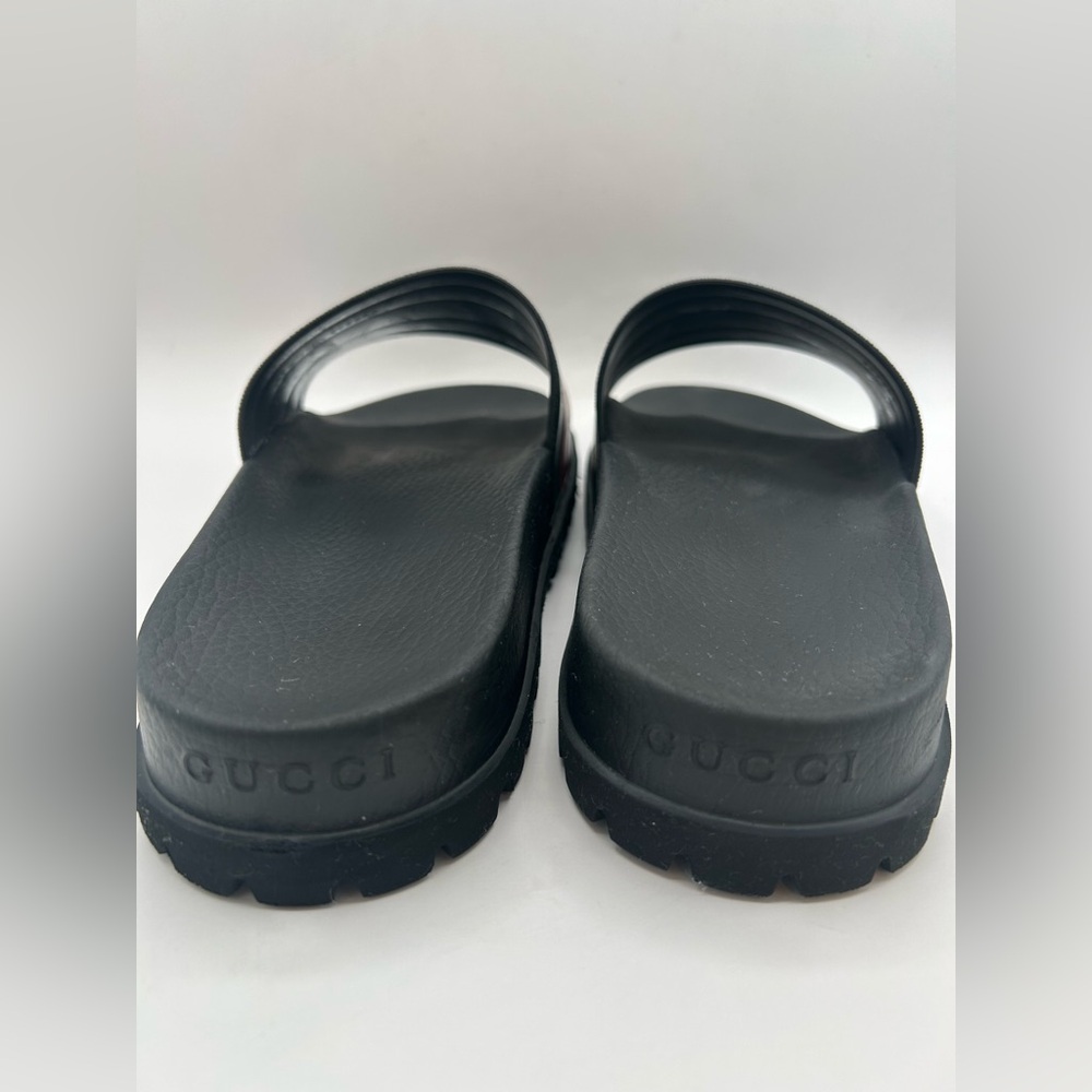 GUCCI AUTHENTIC Web Trek Lug Sole Slides Sandals
Green Red Back Men’s 11 Wm 12 - Picture 13 of 14